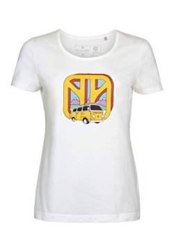 ELKLINE Damen VW-Bulli T-Shirt Worldwide, Farbe:weiß, Größe:44 von ELKLINE