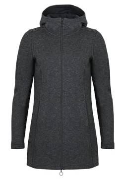 ELKLINE Damen Wollfleece Mantel Together | Übergangsjacke leicht tailliert mit 2-Wege-Reißverschluss wärmend Strickfleece Wolle Herbst Winter 2014103, Größe:42, Farbe:anthramelange von ELKLINE