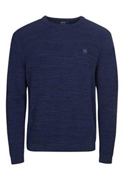 ELKLINE Herren Strickpullover Oneway | Basic Pullover mit Rundhalsausschnitt aus Bio Baumwolle | 1039013, Farbe:darkbluemelange, Größe:XL von ELKLINE