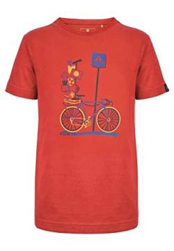 ELKLINE Jungen T-Shirt Zeltplatz 3041193, Größe:128-134, Farbe:Mandarin von ELKLINE
