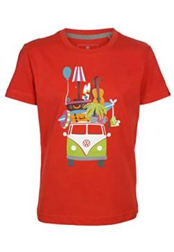 ELKLINE Kinder T-Shirt Huckepack VW-Bulli Print 3041179, Farbe:Mandarin, Größe:116-122 von ELKLINE