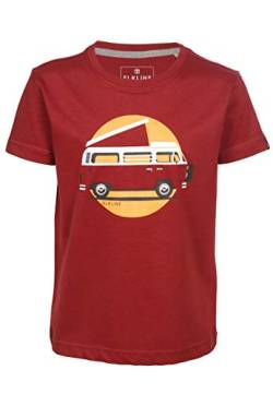 ELKLINE Kinder T-Shirt Lückenbüsser VW-Bulli Print 3041177, Farbe:syrahred, Größe:104-110 von ELKLINE