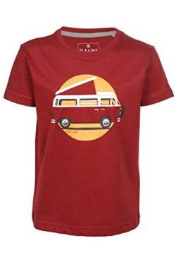 ELKLINE Kinder T-Shirt Lückenbüsser VW-Bulli Print 3041177, Farbe:syrahred, Größe:116-122 von ELKLINE