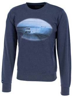 ELKLINE NEVERTOOLATE Herren Bulli Sweater aus Bio-Baumwolle, Größe:XL, Farben:Blue Melange von ELKLINE