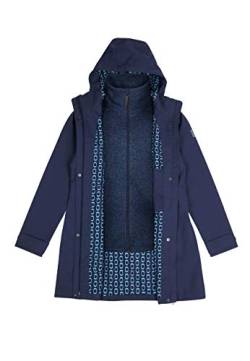 ELKLINE Set Damen Regenmantel Feel Good mit Fleecejacke Wonderland, Farbe:darkblue - blueshadow, Größe:44 von ELKLINE