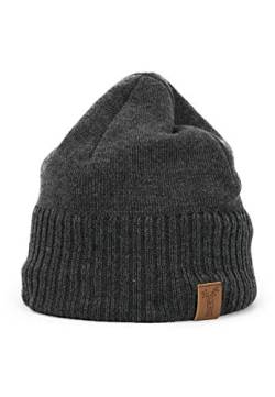 Elkline Strickmütze mit Fleece Beanie unifarben, Farbe:anthrazit von ELKLINE