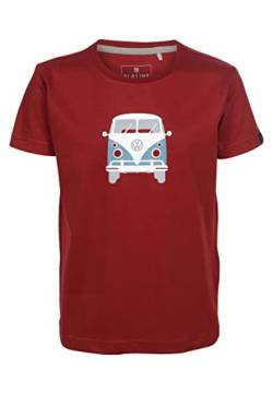 Kinder T-Shirt Teeins mit VW Bulli Print 3041171, Farbe:syrahred, Größe:128-134 von ELKLINE