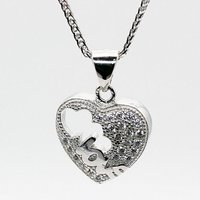 ELLAWIL Herzkette Silberkette Kette mit Herz Anhänger Damen Zirkonia Halskette Mädchen (Kettenlänge 50 cm, Sterling Silber 925), inklusive Geschenkschachtel von ELLAWIL