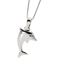 ELLAWIL Silberkette Kette mit Delphin Anhänger Maritim Meer Mädchen Damen (Kettenlänge 45 cm, Sterling Silber 925), inklusive Geschenkschachtel von ELLAWIL