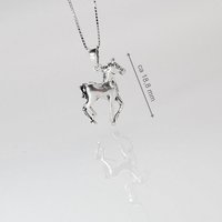 ELLAWIL Silberkette Kette mit Pferde Anhänger Damen Halskette Mädchen Tieranhänger (Kettenlänge 40 cm, Sterling Silber 925), inklusive Geschenkschachtel von ELLAWIL
