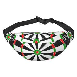 Shooting Range Target Dart Board Gun Game Waist Pack for Running Fanny Pack for Women and Men Crossbody Belt Bag Bum Bag, mehrfarbig, Einheitsgröße, Kuriertasche von ELMAIN