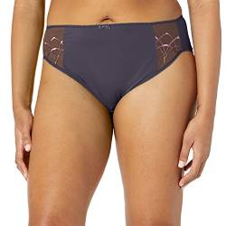 ELOMI Damen Cate Embroidered Briefs Slip, anthrazit, Medium von ELOMI