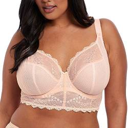 ELOMI Damen Charley Longline Bralette mit Bügel Plunge-BH, Undurchsichtige, Rosa (Ballet Pink), 40GG von ELOMI