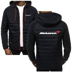ELROAL Herren Einfarbig Fleece Kapuze Jacken Mcl.a_ren Cardigan Casual Reißverschluss Sportswear, A1, Medium von ELROAL