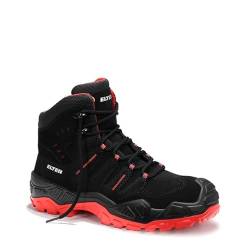 ELTEN Sicherheitsschnürstiefel QUENTIN black-red Mid ESD S3S Gr. 44 CROSSWORKER von ELTEN