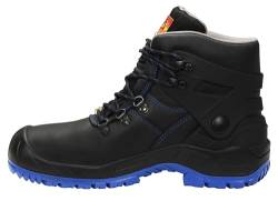 ELTEN Sicherheitsschuhe RENZO Biomex GTX blue Mid ESD S3, Herren, Leder, Stahlkappe, robust, Schwarz/Blau, Größe: 50 von ELTEN