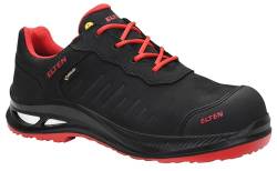 ELTEN Sicherheitsschuhe Stewart XXG Pro GTX Black-red Low ESD S3 HI CI, Damen und Herren, Leder, Kunststoffkappe (Leichter als Stahlkappe), leicht, klassisch, Schwarz/Rot von ELTEN