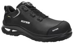 ELTEN Sicherheitsschuhe Terence XXG PRO BOA GTX Black Low ESD S3 HI CI, Damen und Herren, Leder, Kunststoffkappe (Leichter als Stahlkappe), leicht, robust, Schwarz Schwarz 48 von ELTEN