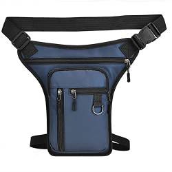 Beintasche,Beintasche Motorrad Herren-Riemen-Cross Body for Männer Gürteltasche Fanny-Pack Tropfen-Bein-Beutel ThighBag Beutel Motorrad-Reiten im Freien Sport (Color : Blue) von ELTOX