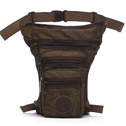 Beintasche,Beintasche Motorrad Männer Beinbeutel für Männer Fanny Pack Gürtel Hip Drop Messenger Schulter Reise Trekking Canvas/Nylon Motorrad Assault Taille Taschen (Color : 5) von ELTOX