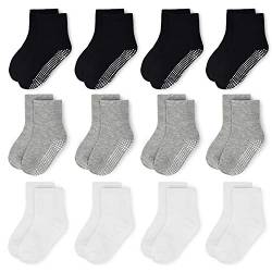 ELUTONG 12 Paar Socken Kinder Baby Jungen Socken ABS Antirutsch Anti-Rutsch Kleinkinder Babysocken für 1-3 Jahre von ELUTONG