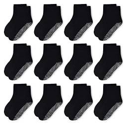 ELUTONG 12 Paar Socken Kinder Baby Jungen Socken ABS Antirutsch Anti-Rutsch Kleinkinder Babysocken für 1-3 Jahre von ELUTONG