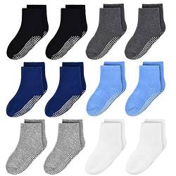 ELUTONG 12 Paar Socken Kinder Baby Jungen Socken ABS Antirutsch Anti-Rutsch Kleinkinder Babysocken für 3-5 Jahre von ELUTONG