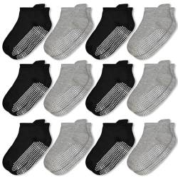 ELUTONG Stoppersocken Kinder Baby Socken 12 Paar ABS Rutschfeste Socken Kinder Antirutsch Socken für 3-5 Jahre Kleinkinder Jungen Mädchen von ELUTONG