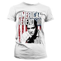 ELVIS PRESLEY Offizielles Lizenzprodukt American Legend Damen T-Shirt (Weiß), Medium von ELVIS PRESLEY