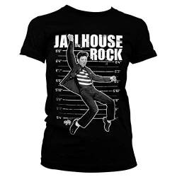 ELVIS PRESLEY Offizielles Lizenzprodukt Jailhouse Rock Damen T-Shirt (Schwarz), Large von ELVIS PRESLEY