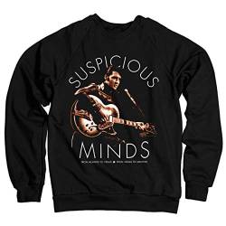 ELVIS PRESLEY Offizielles Lizenzprodukt Suspicious Minds Sweatshirt (Schwarz) Large von ELVIS PRESLEY