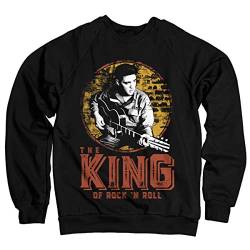 ELVIS PRESLEY Offizielles Lizenzprodukt The King of Rock 'n Roll Sweatshirt (Schwarz) Large von ELVIS PRESLEY