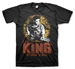 ELVIS PRESLEY Offizielles Lizenzprodukt The King of Rock 'n Roll groß & hoch T-Shirt (Schwarz), 5X-Large von ELVIS PRESLEY