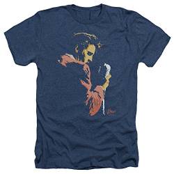 Elvis - Männer Early Elvis Heather T-Shirt, Medium, Navy von ELVIS PRESLEY