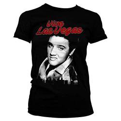 Offizielles Lizenzprodukt Elvis - Viva Las Vegas Damen T-Shirt (Schwarz), Large von ELVIS PRESLEY