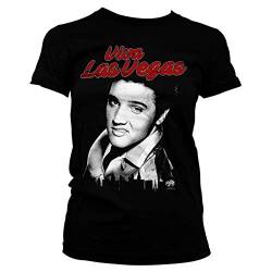 Offizielles Lizenzprodukt Elvis - Viva Las Vegas Damen T-Shirt (Schwarz), Small von ELVIS PRESLEY