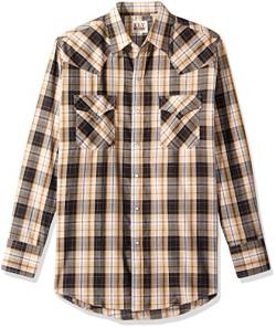 ELY CATTLEMAN Herren Long Sleeve Plaid Western Shirt Button Down Hemd, schwarz, X-Groß von ELY CATTLEMAN