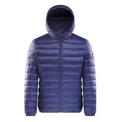 EMA MEGA GROUP Herren und Damen Daunenjacke, Größe M-4XL, 100% Polyesterfaser, 90% weiße Entendaunen, Outdoor Herren-Jacken Steppjacke (XL, lila) von EMA MEGA GROUP