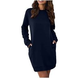 EMATOP Damen Strickkleid Pulloverkleid Lange Winterkleid Pullover Herbst Winter Warme Minikleid Abendkleid Knielang Lässig Mode Sweatkleid Stickerei Pulli Elegant Weihnachtskleid Partykleid von EMATOP