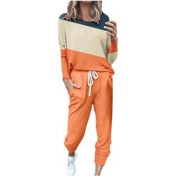 EMATOP Damen Trainingsanzug Casual Langarm Sweatshirt und Lange Hose Jogginganzug 2 Stücke Set Sportswear Baumwolle Sport Freizeitanzug Tracksuit Winter Yoga Outfit angebote des tages heute deal von EMATOP