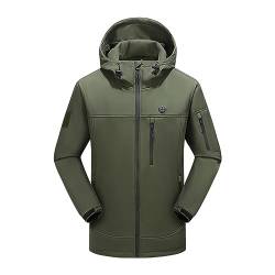 EMATOP Herren Damen Softshell Heizjacke Warm Beheizte Jacke mit Kapuze Winterjacke Sport Langarm Steppjacke USB Lade Heizjacke 10 Heizstufen 3 Temperaturstufen Beheizbare Jacken für Camping von EMATOP