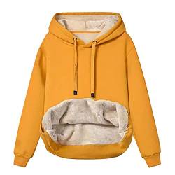 EMATOP alle Angebote Hoodie Damen Fleece Gefütterte Sweatshirt Winter Warm Pullover mit Kapuze Fleecepullover Kuschelig Innenfutter Kapuzenpullover Casual Sportlich Langarmshirt Pulli von EMATOP