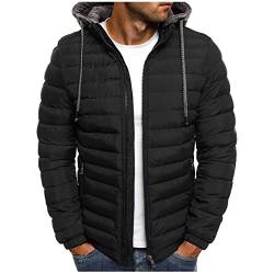 EMATOP black friday 2023 Steppjacke Herren Winter Warm Jacke Casual Langarm Winterjacke mit Kapuze Softshelljacke Winddicht Wasserdicht Wintermantel Dicke Thermo Arbeitsjacke von EMATOP