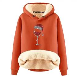 Lego Angebote Weihnachtspullover Damen Lustig Sport Hoodie Warm Gefüttert Sweatshirt mit Kapuze Pullover Winter Langarm Kapuzenpullover Kuschelig Fleecepullover Langarmshirt von EMATOP