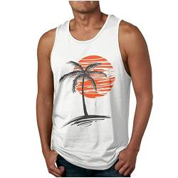 Tank Top Herren Sommer Ärmelloses Muskelshirts Casual Sport Tshirt Baumwolle Leicht Unterhemd Shirt Fitness Trägershirts Tee Tops Hawaii Tanktop Oberteile Laufshirt Angebot des Tages Heute von EMATOP