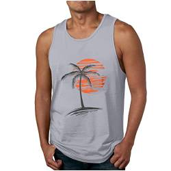 Tank Top Herren Sommer Ärmelloses Muskelshirts Casual Sport Tshirt Baumwolle Leicht Unterhemd Shirt Fitness Trägershirts Tee Tops Hawaii Tanktop Oberteile Laufshirt blitzangebote des Tages von EMATOP