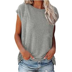 Tshirt Damen Sommer Baumwolle Oberteile Locker Casual Bluse Tops Sport Einfarbig T-Shirts V-Ausschnitt Elegant Tunika Longshirt Löwenzahn Muster Sommershirt befristetes Angebot des Tages von EMATOP