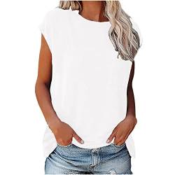 Tshirt Damen Sommer Baumwolle Oberteile Locker Casual Bluse Tops Sport Einfarbig T-Shirts V-Ausschnitt Elegant Tunika Longshirt Löwenzahn Muster Sommershirt blitzangebote des Tages Heute von EMATOP