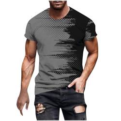 befristetes Angebot des Tages Sport Tshirt Herren Sommer Casual Oberteile Basic Rundhals Kurzarm Tee Shirts Lustig Bunte Sportshirt Baumwolle Vintage Tunika Tops Schnell Trocknende Laufshirt Männer von EMATOP