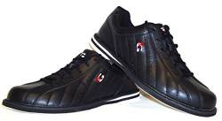 Bowling-Schuhe, 3G Kicks, Damen und Herren, für Rechts- und Linkshänder in 7 Farben Schuhgröße 36-48 (schwarz, 39 (US 6.5)) von EMAX Bowling Service GmbH MAXIMIZE YOUR GAME